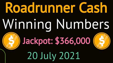 roadrunner cash winning numbers